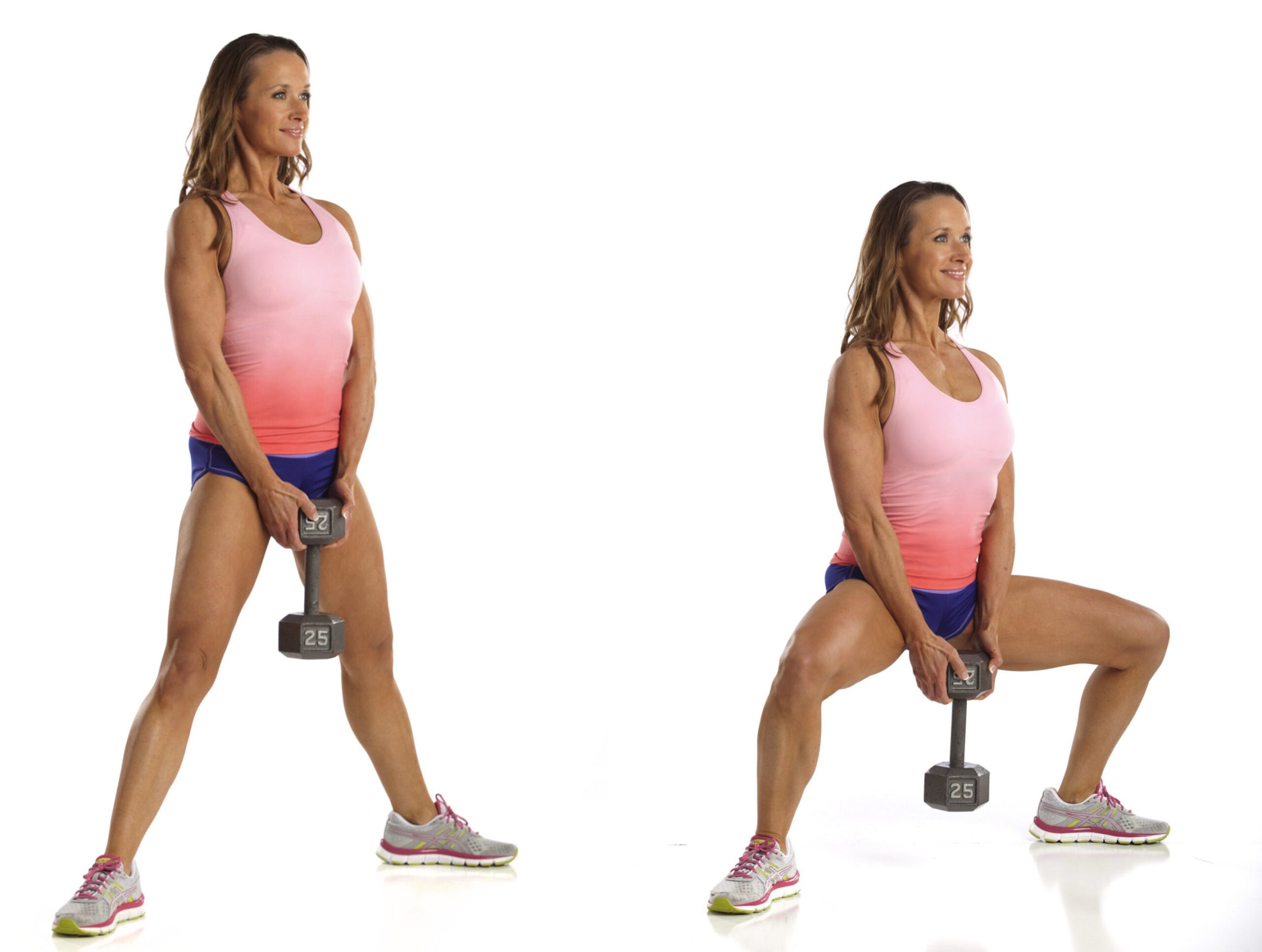 Woman doing sumo squat with wide stance demonstrating what do sumo squats work for glutes and inner thighs.