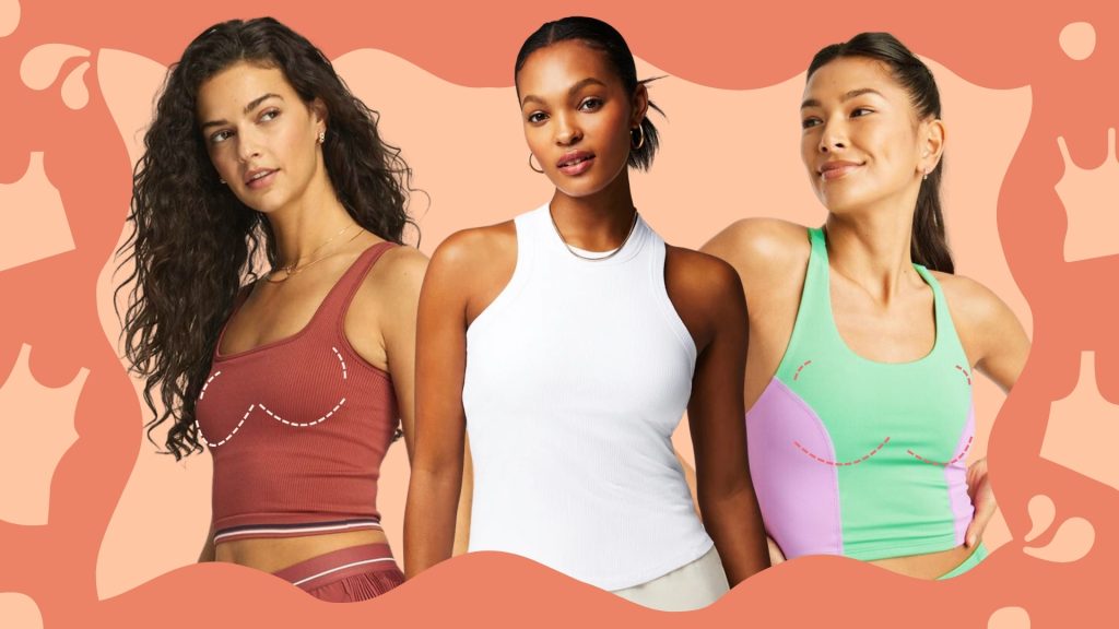 Built-in bra tank top – comfortable and supportive for workouts